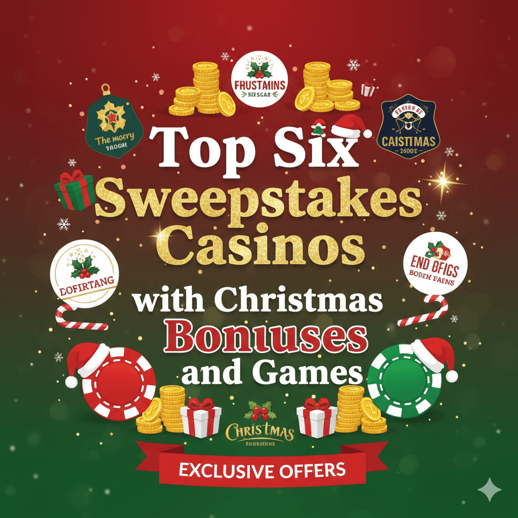 Top Six Sweepstakes Casinos with Christmas Bonuses and Games